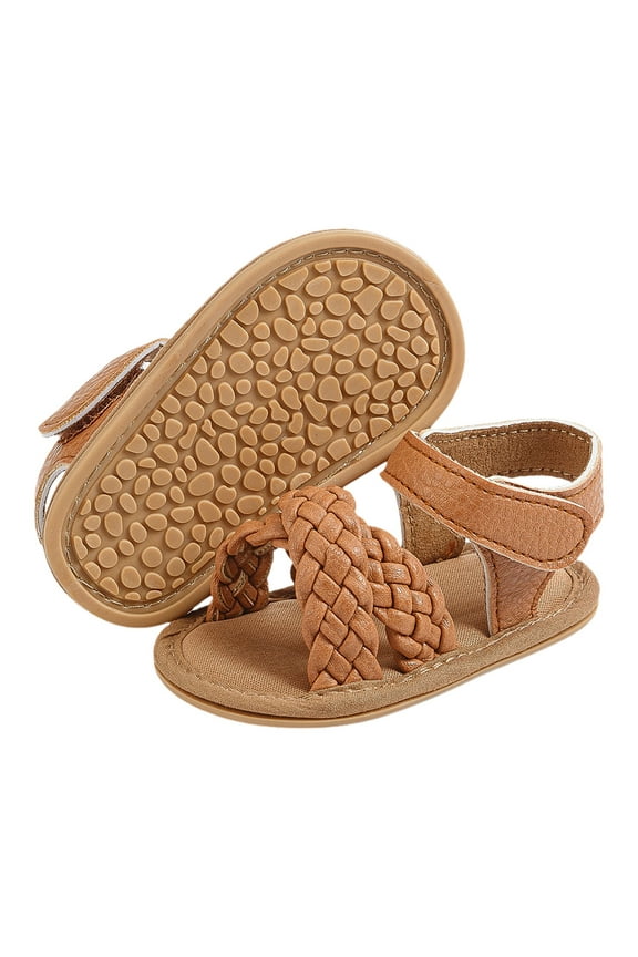 Baby Boys Girls Sandals Soft Anti-Slip Rubber Sole Summer Outdoor Shoes Toddler First Walkers,Brown 4