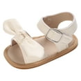 thumbnail image 1 of eileial Baby Girls Sandals Soft Sole Indoor Flat Slippers Lightweight Comfort Toddler Summer Princess Dress Shoes,White 4, 1 of 6