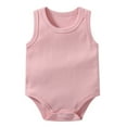 thumbnail image 1 of eileial Baby Onesies Tank Top Bodysuits for Baby Girl Super Soft One-Piece Short Sleeve Bodysuits Toddler Bodysuit,Pink 18-24 Months, 1 of 2
