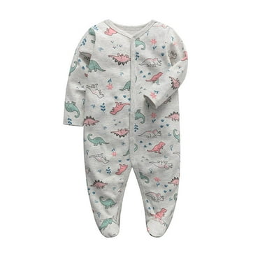eileial Baby Pajamas Baby-Boys 2-Pack Footed Pajamas,Gray 3M