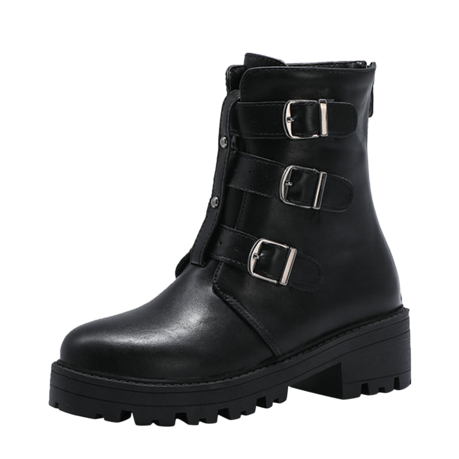 Women's Boots Combat Boots Motorcycle Boots Plus Size Daily Booties Ankle Boots Beading Block Heel
