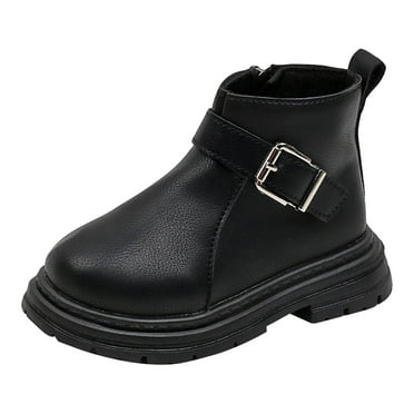 eileial Cowboy Boots for Girls and Boys Lining Princess Warm Snow Boots,Black 2.5 Years