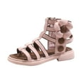 thumbnail image 1 of eileial Girls Gladiator Sandals Cute Open Toe Breathable Summer Shoes with Rubber Sole (Toddler/Little Kid/Big Kid),Pink 2.5, 1 of 4