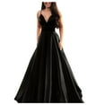 thumbnail image 1 of eileial Gothic Quinceanera Dresses with Lace Appliques Prom Dresses Tiered Wedding Dresses for Bride,Black XL, 1 of 5