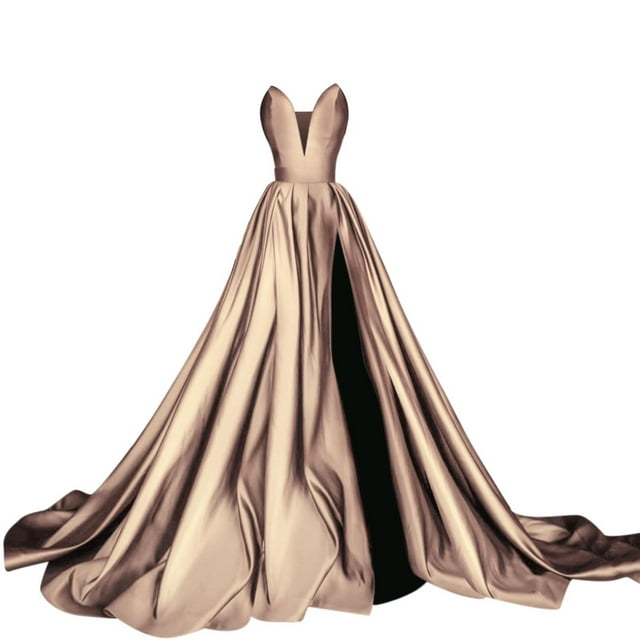 eileial Gothic Quinceanera Dresses with Lace Appliques Prom Dresses Tiered Wedding Dresses for Bride,Gold XL