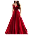 thumbnail image 1 of eileial Gothic Quinceanera Dresses with Lace Appliques Prom Dresses Tiered Wedding Dresses for Bride,Red S, 1 of 4