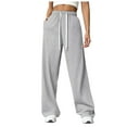 thumbnail image 1 of eileial High Waisted Sweatpants for Women – Cinch Bottom Fleece Womens Oversized Joggers,Light Gray S, 1 of 6