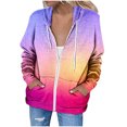 thumbnail image 1 of eileial Hoodies for Women Womens Hoodie Full Zip Long Sleeve Lightweight Sweatshirts Pockets Jacket Coat Zip Up Hoodie Women,Hot Pink XXL, 1 of 5