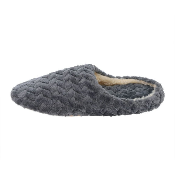 eileial House Slippers for Men Fuzzy House Shoes for Women and Slippers Men Slip-on Warm Indoor Lightweight,Gray 8.5-9