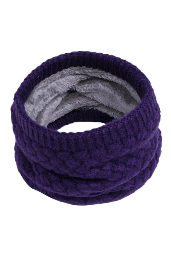 eileial Kids Boys Girls Winter Scarf Thick Knit Scarves Toddler Neckerchiefs Lovely(Purple,One Size)