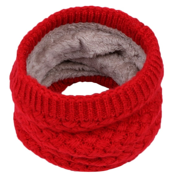 eileial Kids Boys Girls Winter Scarf Thick Knit Scarves Toddler Neckerchiefs Lovely(Red,One Size)