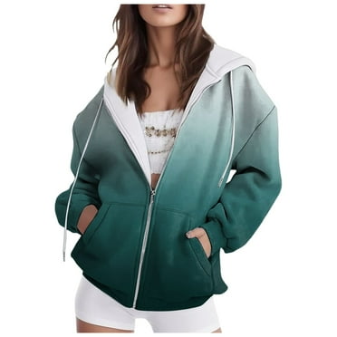 eileial Lightweight Zip Up Hoodies for Women Hooded Sweatshirts Long Sleeve Thin Jacket with Zipper,Blue S
