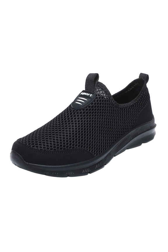 Men Shoes Sneakers Men's Lightweight Slip on Walking Running Shoes Lightweight Memory Foam Casual Sneakers,Black 8