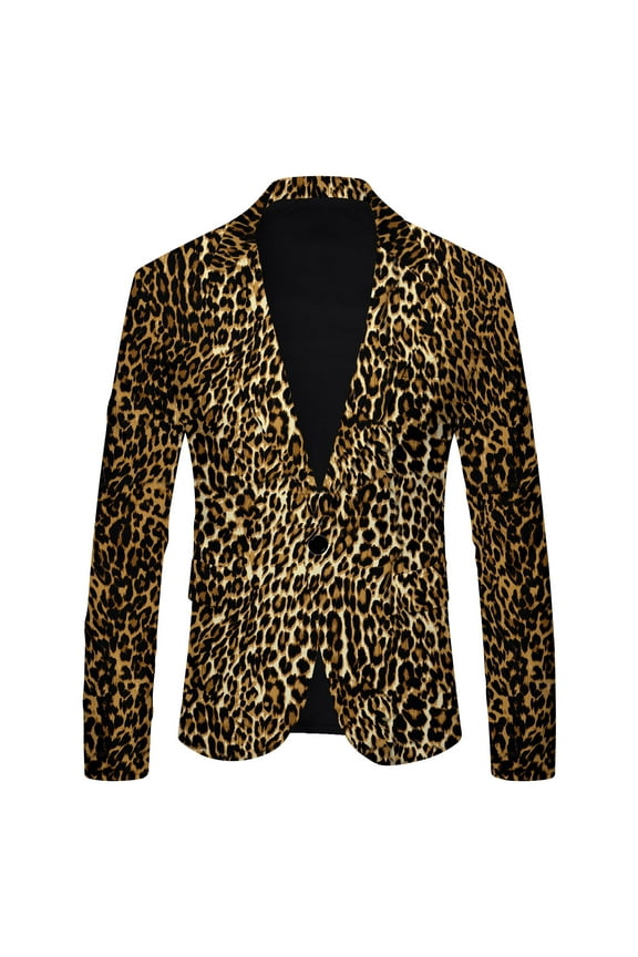 Men's Casual Slim Fit One Button Suit Coat Jacket Tops Men Fashion,Yellow M