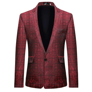 eileial Men's Slim Fit Blazer, Two Button Casual Lightweight Jacket, Sport Coat for Daily, S
