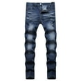 eileial Men's Slim Fit Stretch Jeans Ripped Skinny Jeans for Men, Distressed Straight Leg
