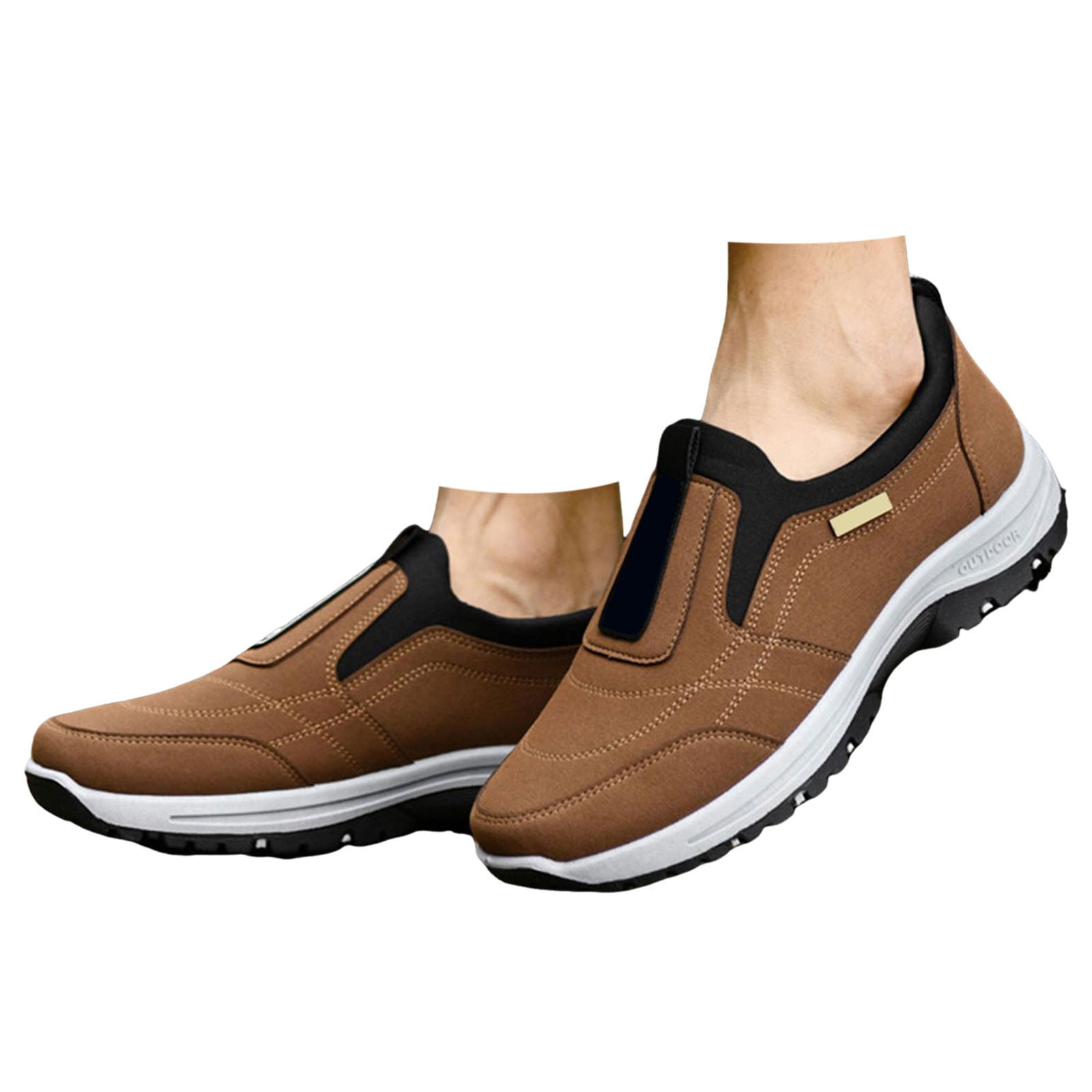 eileial Men's Sneakers Luxuriously Soft Suede Rubber Sole with Traction