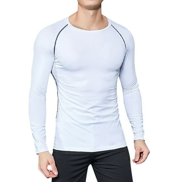 eileial Men's Sun Protection Shirt Long Sleeve Rash Guard Fishing Running Quick Dry Lightweight,A M