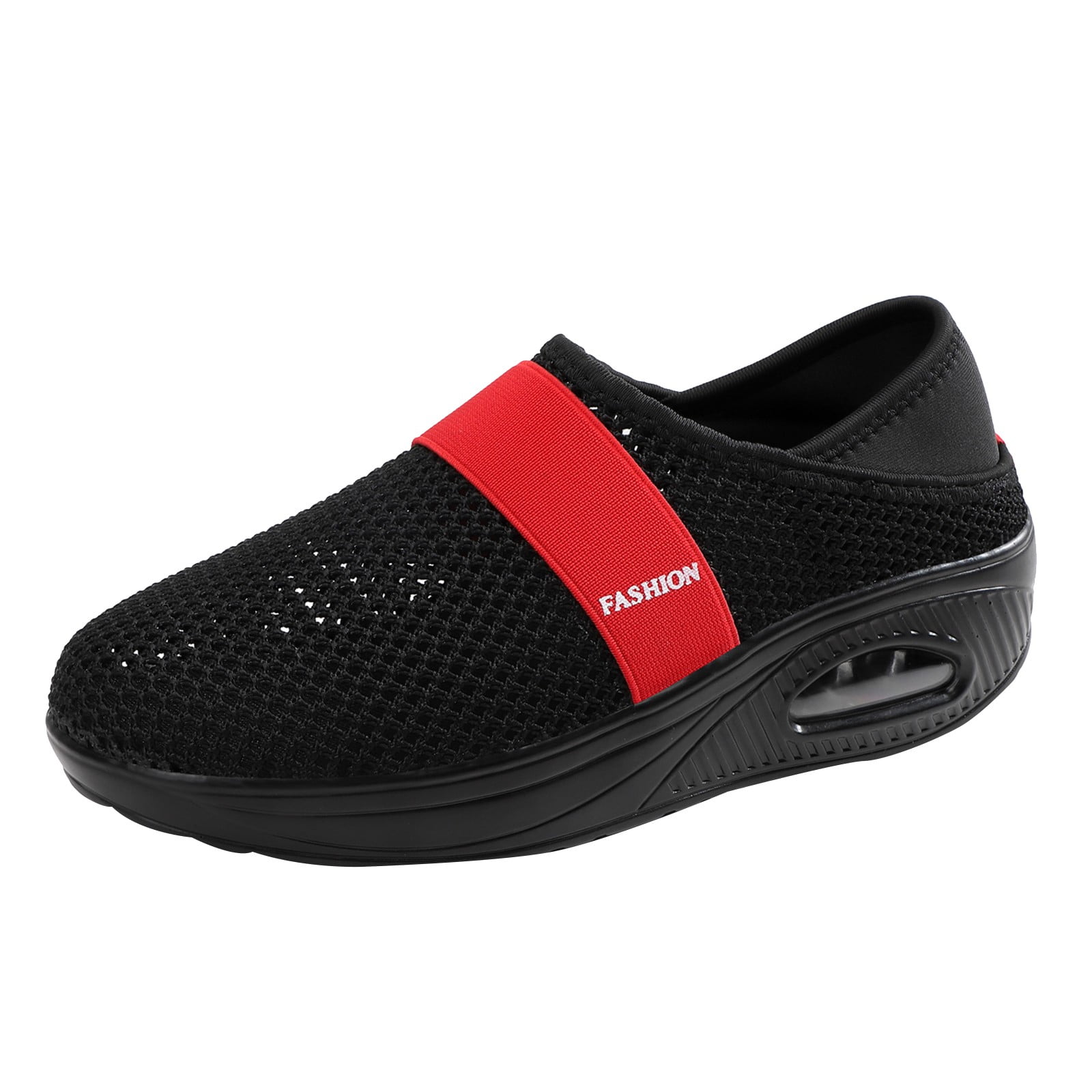 eileial Mens Adjustable Diabetic Shoes Extra Wide Slip on Shoes for Swollen Foot Red 6.5 Walmart