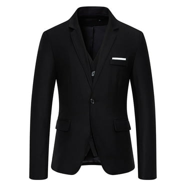 eileial Mens Blazer Coat Men's Sport Coats & Blazers Linen Suit Jacket Casual Blazer for Men One Button,Black XXL