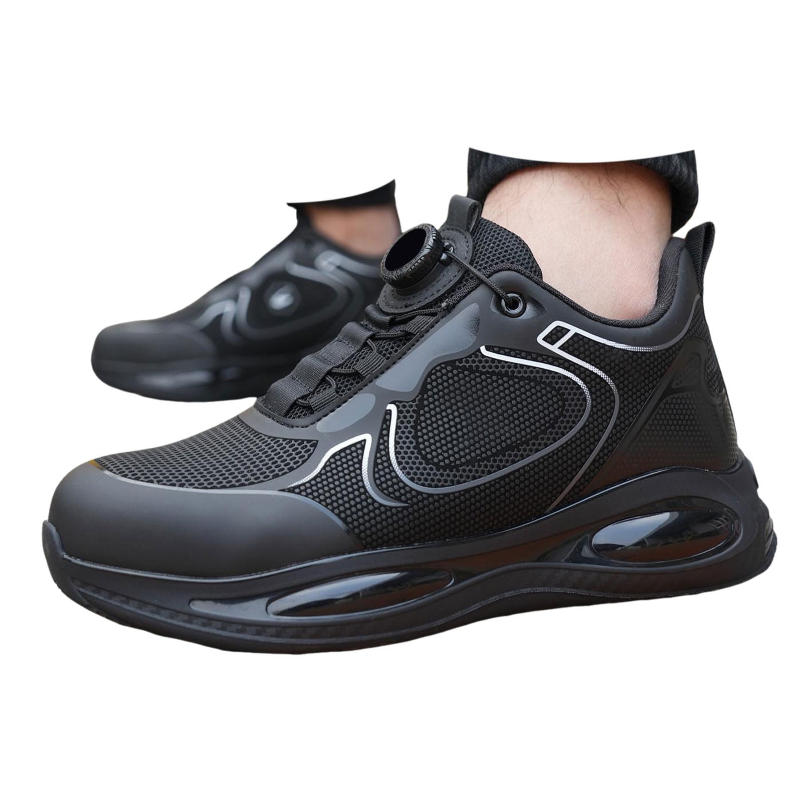 eileial Mens Extra Wide Walking Shoes for Flat Foot Heel Pain Relief