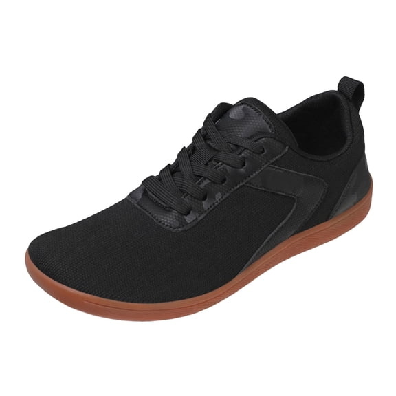 eileial Mens Sneakers Outdoor Running Shoes Knit Breathable Walking Shoes, Wide Width,Black 12.5