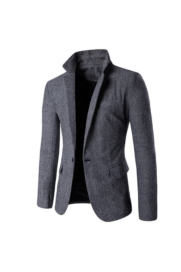 Retro Tweed Men's Suit Jackets HerringbOne Slim Fit Sport Coats Blazer Prom Business Casual Men Tux Jacket Wedding Blazers,Gray XXL