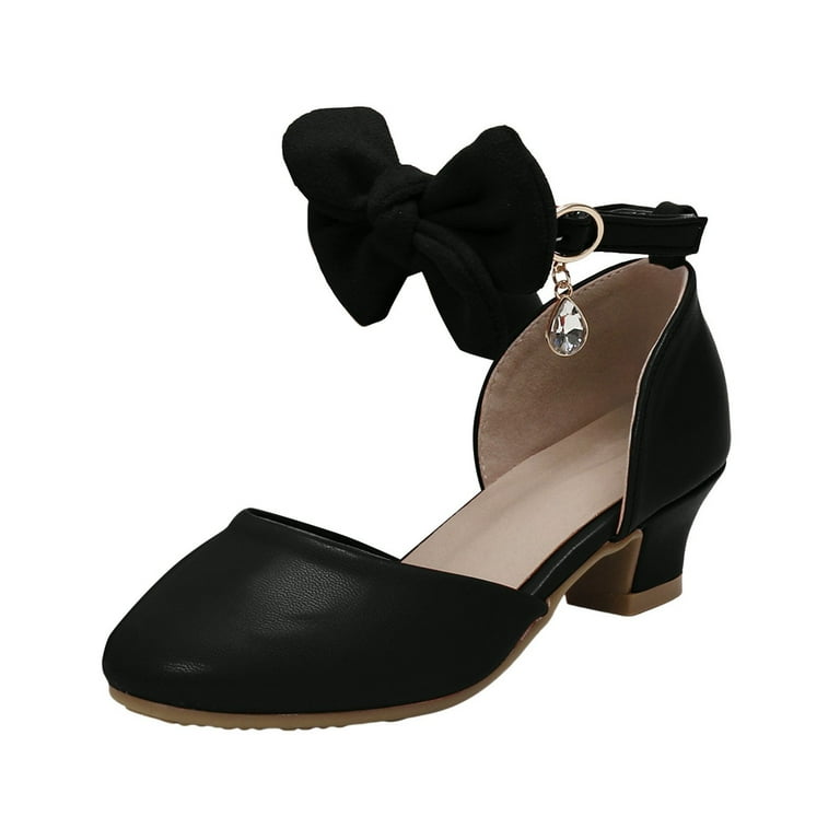 eileial Sandals for Girls Ankle Strap Flower Girl Heels for Little