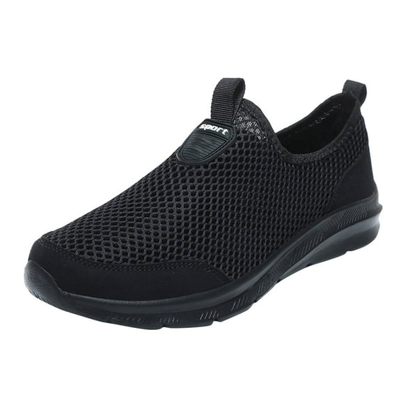 eileial Shoes for Men Mens Wearshoes Wear Mens Shoes Men's Mesh Dress Sneakers Business Shoes,Black 11.5