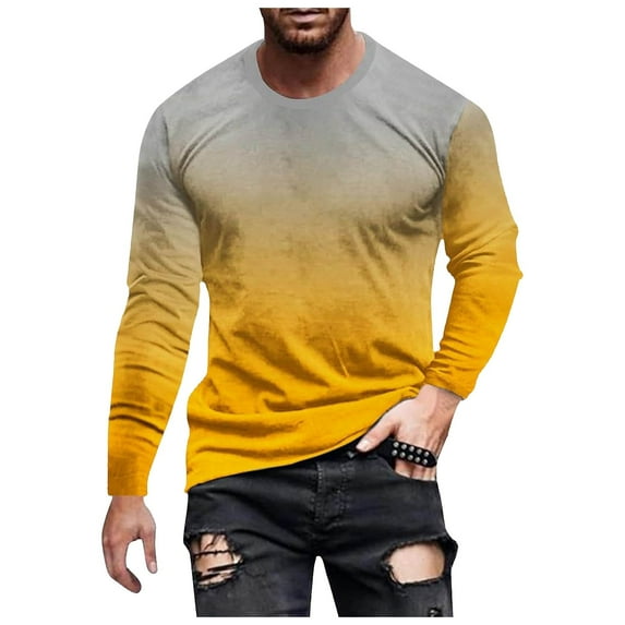 eileial Tee Shirts Mens Men's Long Sleeve Performance Fishing Tee,Red XXL