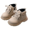 thumbnail image 1 of eileial Toddler Boys Girls Boots Kids Work Boots Winter Snow Boots Lace up Hiking Outdoor Boots (Toddler/Little Kid),Beige 6, 1 of 6