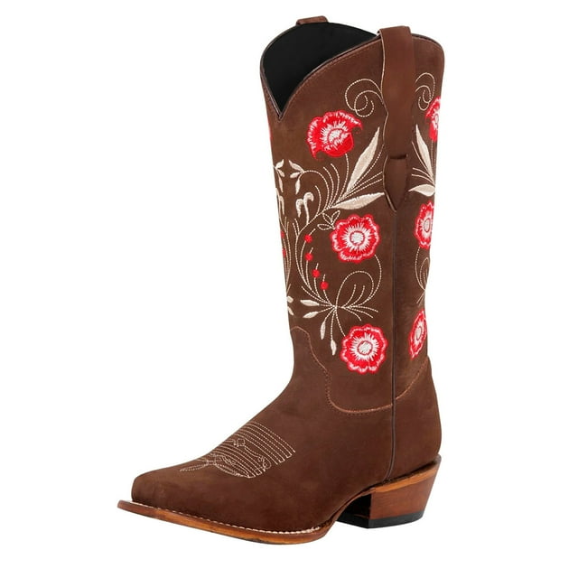 eileial Women Casual Western Cowgirl Boots Comfort Vintage Mid Calf