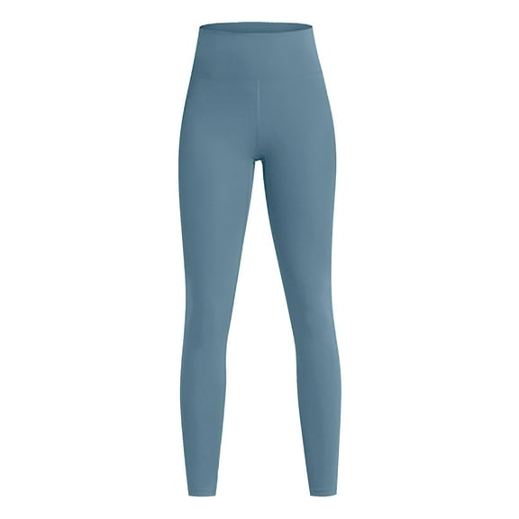 eileial Women Cotton High Waist Full Length Leggings,Blue M