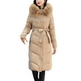 eileial Women Long Quilted Coat Hooded Maxi Length Long Sleeve Puffer