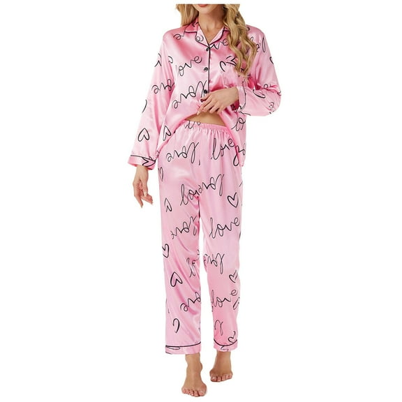 eileial Womens Cotton Pajamas Set Womens PJs Sleepwear for Women(Pink,S)