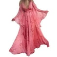 thumbnail image 1 of eileial Womens Dresses Prom Long Dresses Slim Fit Long Sleeve Cocktaill Party Gown Dress Temperament Wedding Guest Dresses Evening Party Maxi Dresses(Pink,XXL), 1 of 6