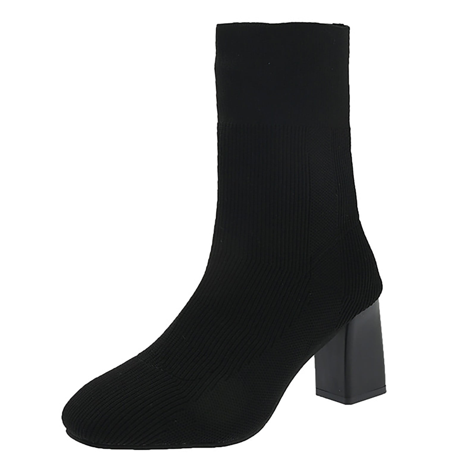 eileial Womens High Heel Ankle Boots Pointed Toe Bow Side Zipper