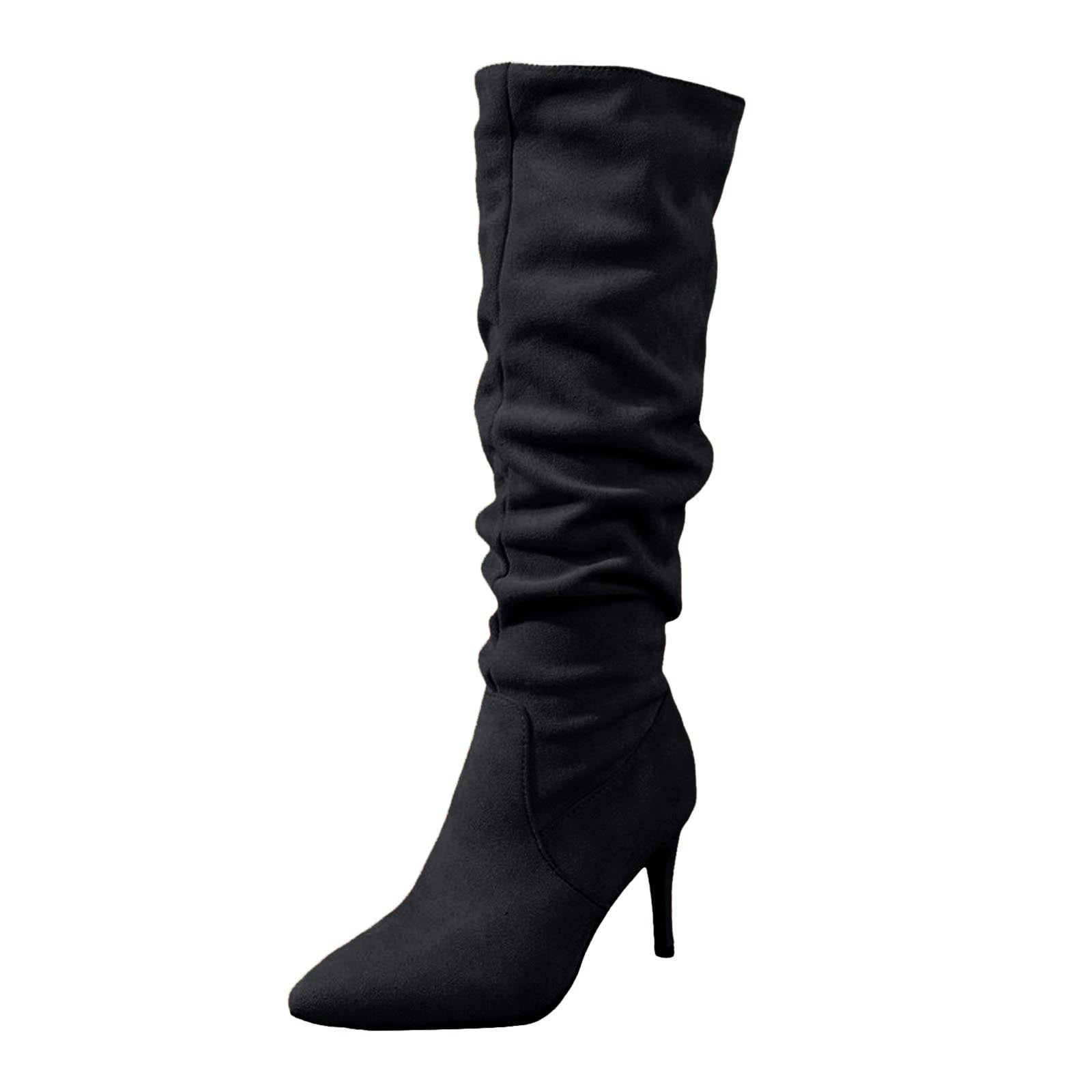 Vince Camuto Women's Sorina4 Knee High Boot - Slouchy Leather/Suede Boots, Almond Toe, High Heel