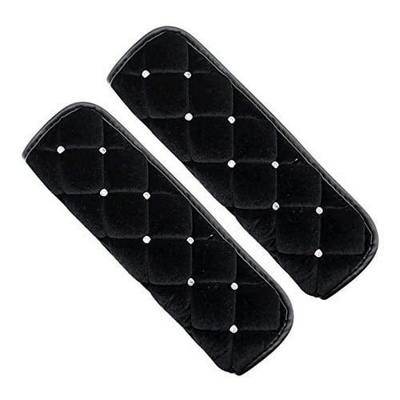 eing 2Pcs Car Seat Belt Shoulder Cover Ultra Soft Plush Safety Seatbelt Pad Universal Size Auto Belt Accessories,Black