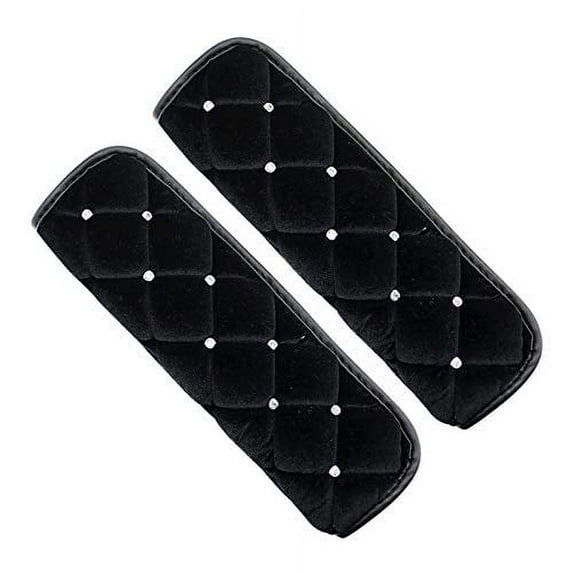 eing 2Pcs Car Seat Belt Shoulder Cover Ultra Soft Plush Safety Seatbelt Pad Universal Size Auto Belt Accessories,Black
