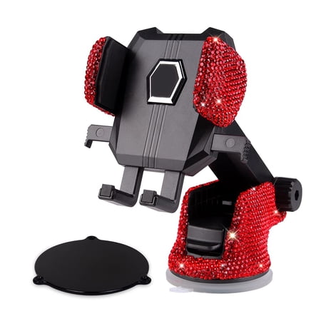 eing Car Phone Mount Holder Dashboard Air Vent Windshield ,Compatible with iPhone 12/11/11 Pro/8 Plus/8/SE/X/XR/XS/7 Plus Samsung S20/S10/S9/S8,Moto,Huawei,Nokia,LG,Smartphones,Red