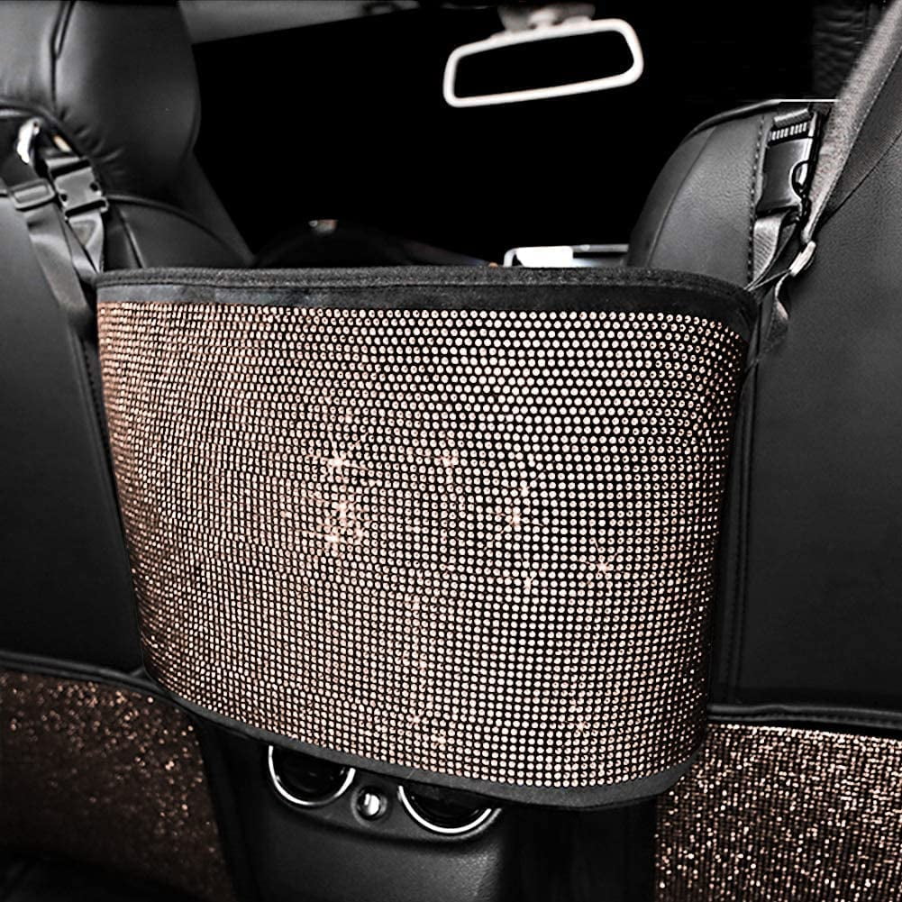 Eing Back Seat Organizer,Car Mesh Storage Bag For Purse & Pocket For