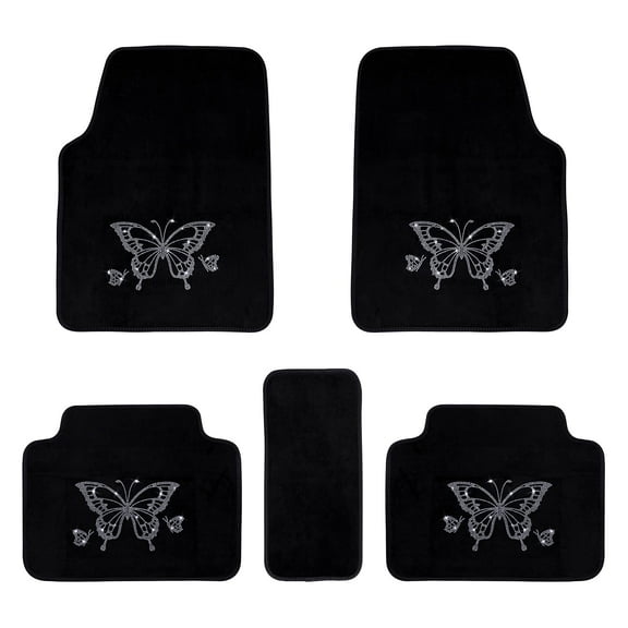 eing All Weather Protection Easy to Clean Front Floor Mats, Fits Most Cars, White 5 Piece