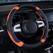 eing Steering Wheel Cover for Car,Truck,SUV and More,Universal 15 inch,Anti-Slip,Sporty and Soft(Black&Orange)