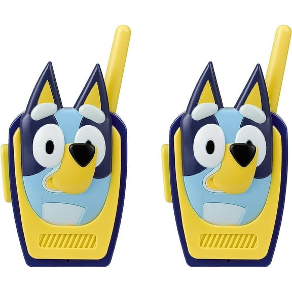 Bluey Extended Range Walkie Talkies with kid friendly volume and Bluey Style & Graphics.