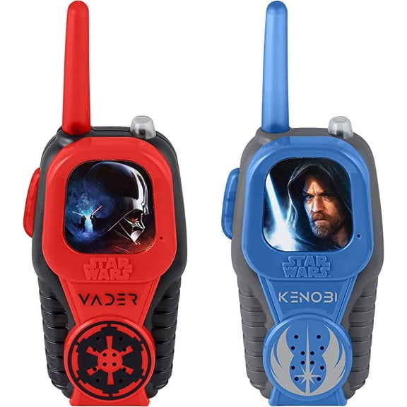 ekids OBI Wan Kenobi Toy Walkie Talkies for Kids, Light-Up Indoor and Outdoor Toys for Kids and Fans of Star Wars Toys