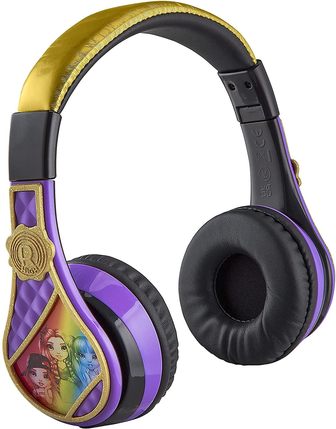 eKids Rainbow High Bluetooth Headphones for Kids, Wireless