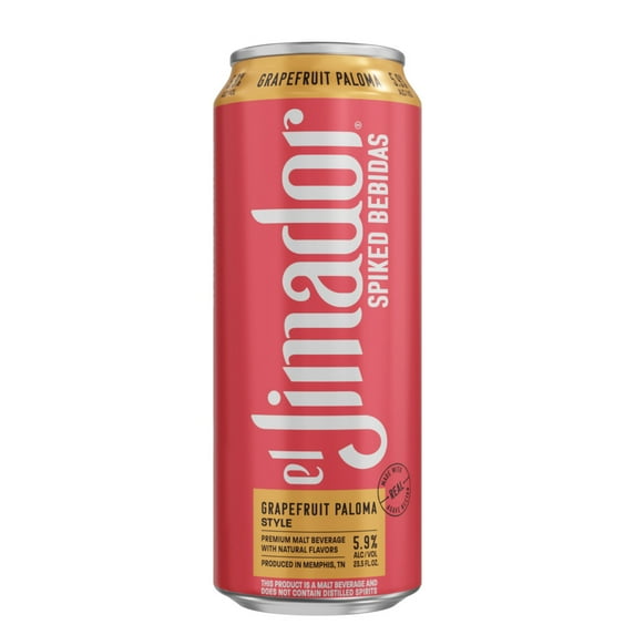 el Jimador Spiked Bebidas Grapefruit Paloma 23.5 fl oz Aluminum Can, 5.9% ABV, Domestic Flavor Malt Beverage