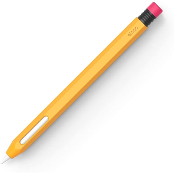 elago Apple Pencil 2 Cover Sleeve -  Classic Pencil Case Compatible with Apple Pencil 2nd Generation with Magnetic Charging [Yellow]