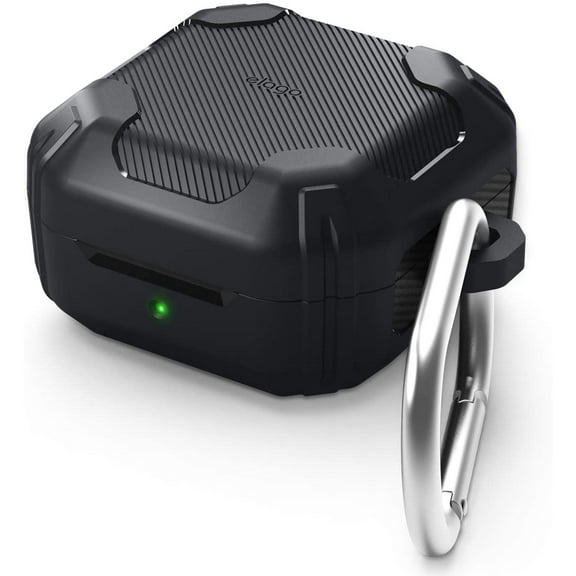 elago Armor Case Compatible with Samsung Galaxy Buds 2 Pro Case (2022) / Galaxy Buds 2 Case (2021) / Galaxy Buds Pro Case (2021) / Galaxy Buds Live Case (2020) [US Patent Registered] [Black]